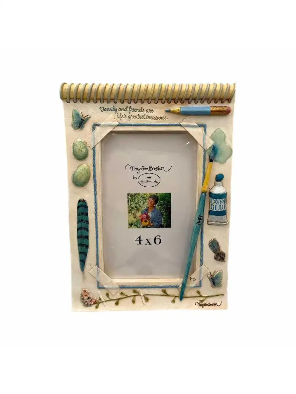 Vintage Hallmark Marjolein Bastin “Family & Friends” Picture Frame – 4x6-Inch